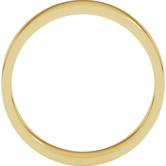 14K Yellow Gold 4 mm Flat Band Size 7.5