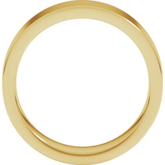 14K Yellow Gold 6 mm Comfort-Fit Flat Band Size 8.5