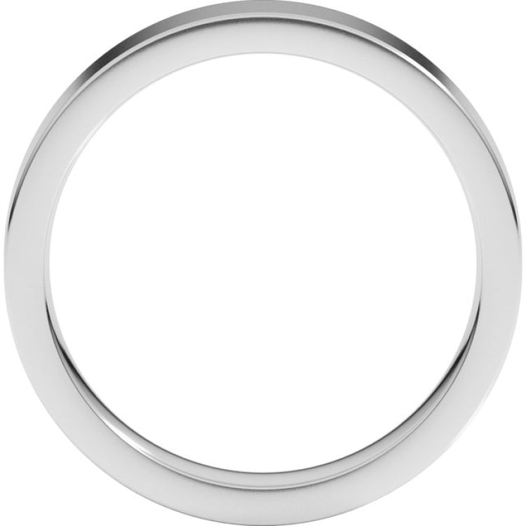 14K White Gold 4 mm Comfort-Fit Flat Band Size 9.5