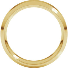 10K Yellow Gold 6 mm Beveled-Edge Comfort-Fit Flat Band Size 10
