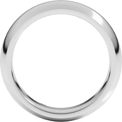 Sterling Silver 6 mm Comfort-Fit Half Round Band Size 7.5