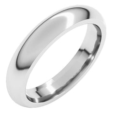 Sterling Silver 4 mm Comfort-Fit Half Round Band Size 10