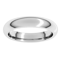 Sterling Silver 4 mm Comfort-Fit Half Round Band Size 12