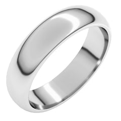 Sterling Silver 5 mm Half Round Band Size 7
