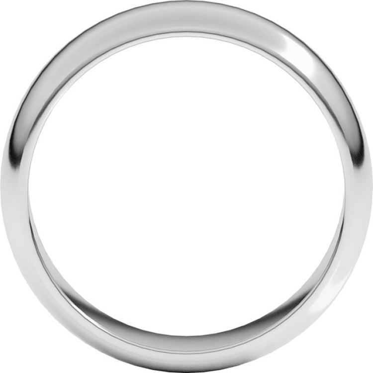 Sterling Silver 6 mm Half Round Band Size 7.5