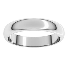 Sterling Silver 4 mm Half Round Band Size 11