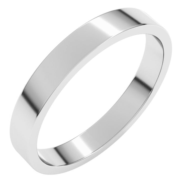Sterling Silver 3 mm Flat Band Size 8