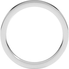 Sterling Silver 3 mm Comfort-Fit Flat Band Size 7.5