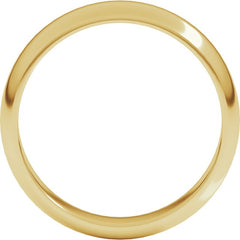 14K Yellow Gold 5 mm Half Round Band Size 9