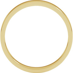 14K Yellow Gold 3 mm Flat Band Size 5
