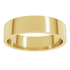 18K Yellow Gold 5 mm Flat Band Size 7