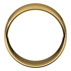 10K Yellow Gold 10 mm Lightweight Half Round Band Size 7.5