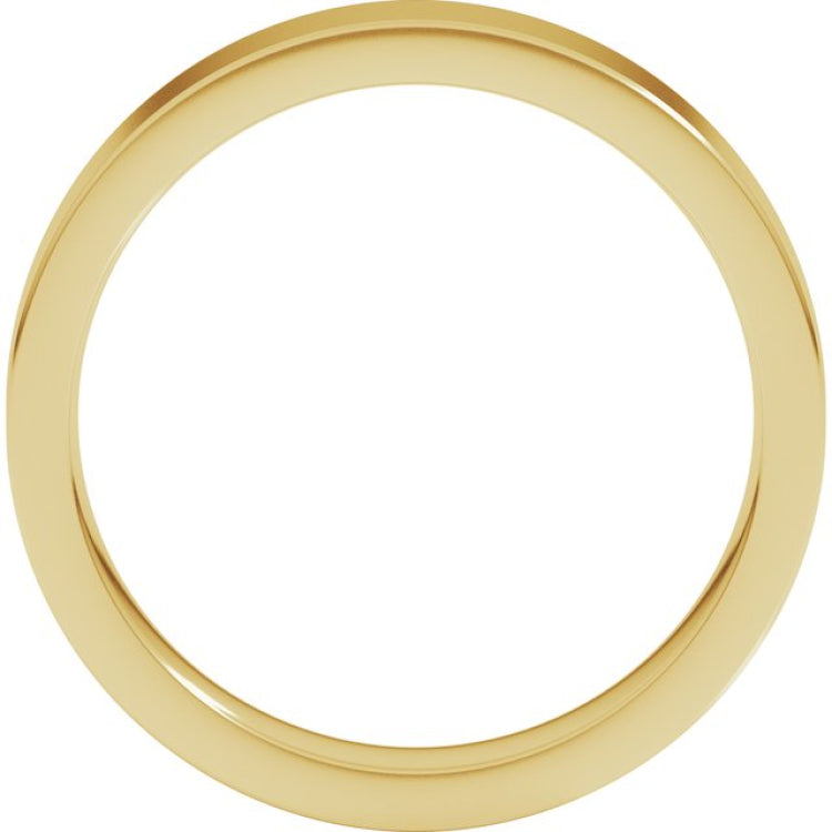 14K Yellow Gold 4 mm Comfort-Fit Flat Band Size 8.5
