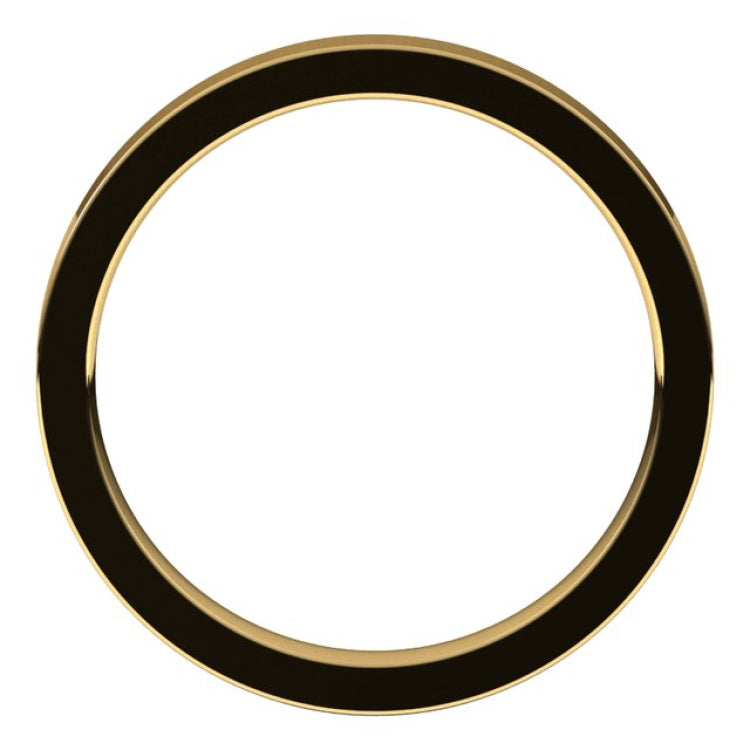 14K Yellow Gold 2.5 mm Comfort-Fit Flat Band Size 11.5