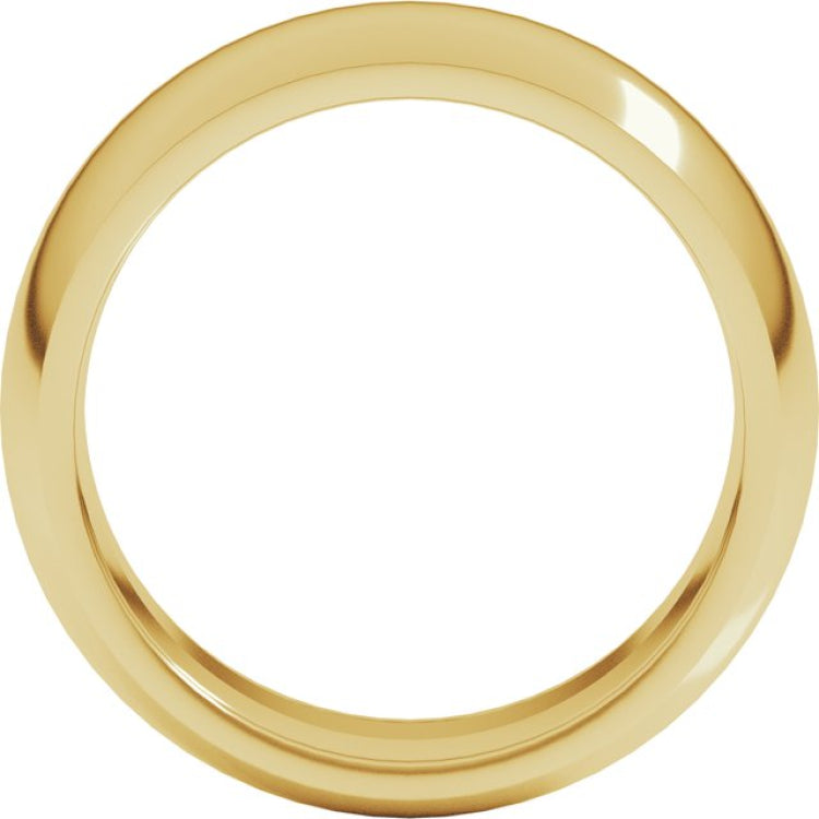14K Yellow Gold 8 mm Comfort-Fit Half Round Band Size 8
