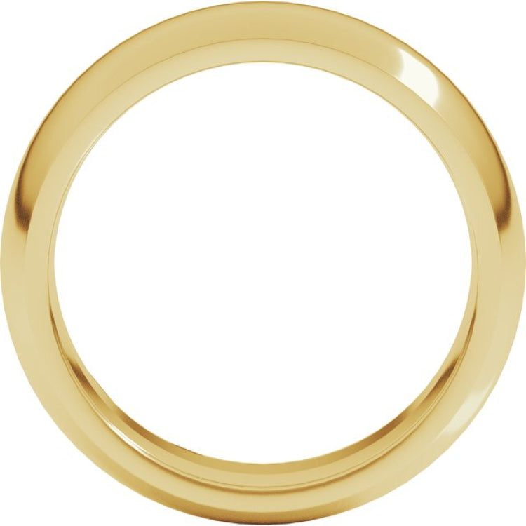 14K Yellow Gold 7 mm Comfort-Fit Half Round Band Size 13