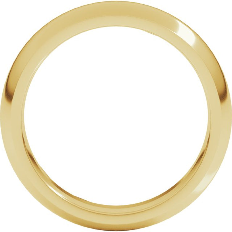 18K Yellow Gold 5 mm Comfort-Fit Half Round Band Size 8.5