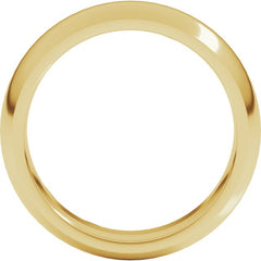 14K Yellow Gold 6 mm Comfort-Fit Half Round Band Size 8.5