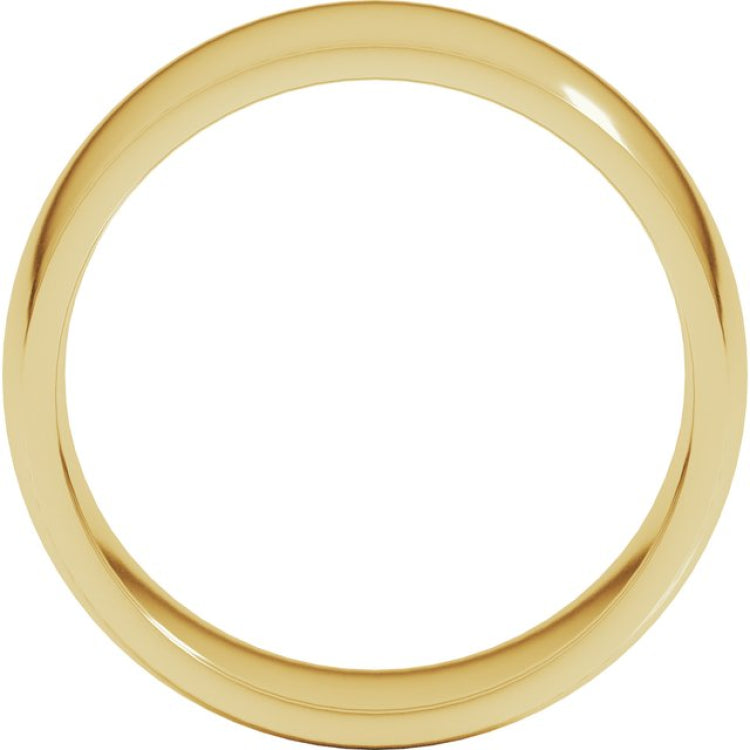 10K Yellow Gold 8 mm Lightweight Comfort-Fit Half Round Band Size 10.5