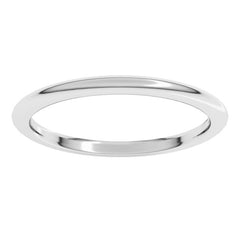 14K White Gold 1.5 mm Comfort-Fit Half Round Band Size 9