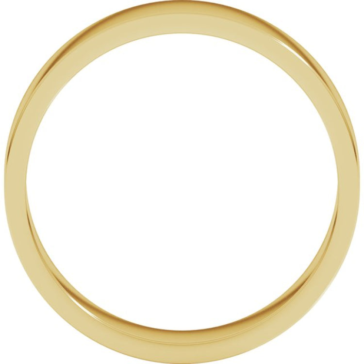 14K Yellow Gold 5 mm Flat Band Size 8