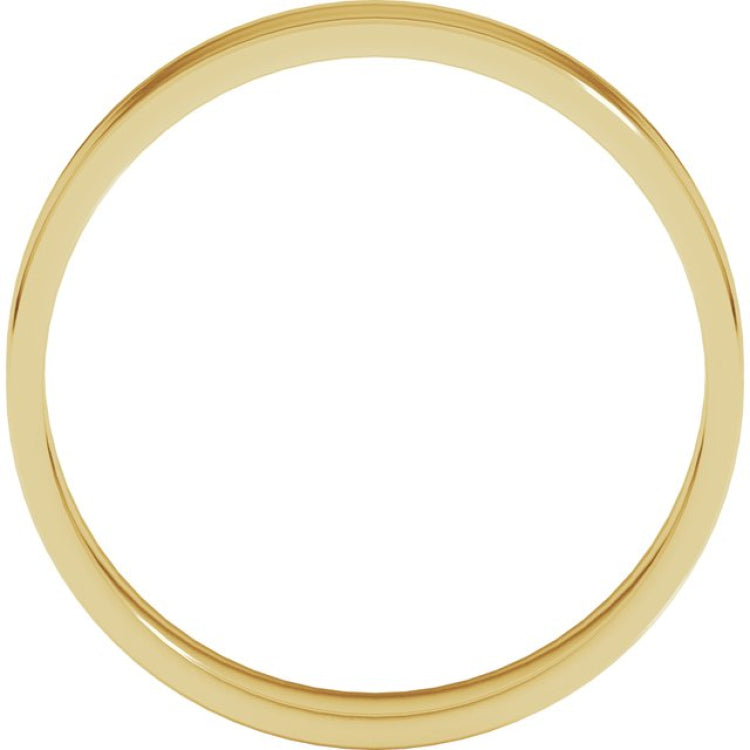 14K Yellow Gold 4 mm Ultra-Lightweight Flat Band Size 8.5