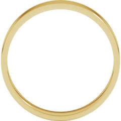 14K Yellow Gold 4 mm Ultra-Lightweight Flat Band Size 8.5