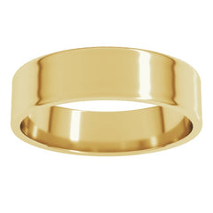 14K Yellow Gold 5 mm Ultra-Lightweight Flat Band Size 10