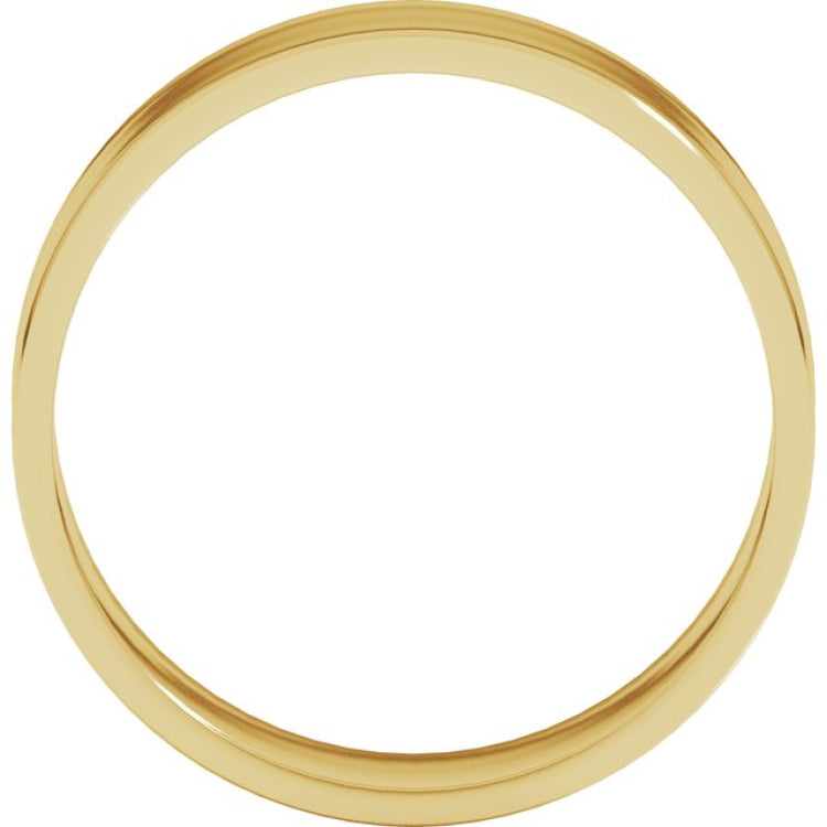 14K Yellow Gold 6 mm Ultra-Lightweight Flat Band Size 6.5