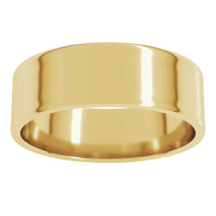 14K Yellow Gold 6 mm Ultra-Lightweight Flat Band Size 6.5