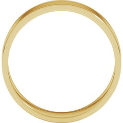 14K Yellow Gold 6 mm Ultra-Lightweight Flat Band Size 7.5