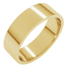 10K Yellow Gold 6 mm Flat Band Size 7.5