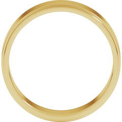 10K Yellow Gold 6 mm Stepped-Edge Flat Band Size 10