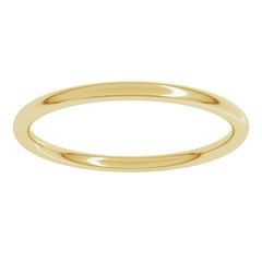 10K Yellow Gold 1.5 mm Comfort-Fit Full Round Band Size 7