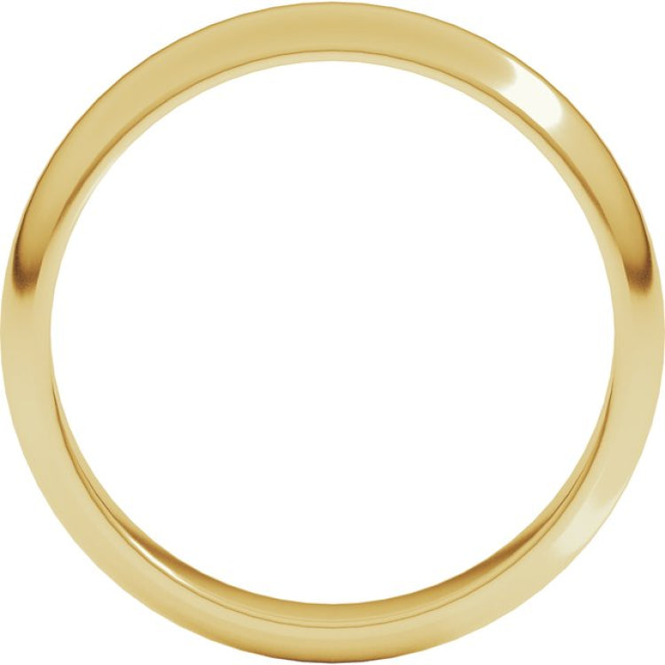 14K Yellow Gold 4 mm Half Round Band Size 14
