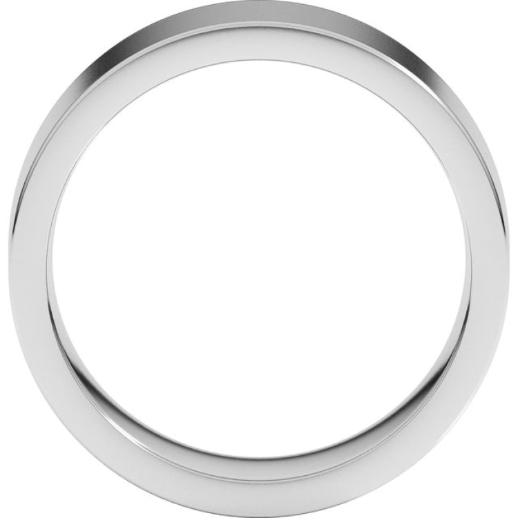 Sterling Silver 7 mm Comfort-Fit Flat Band Size 9.5