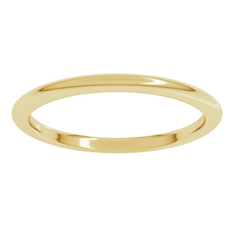 10K Yellow Gold 1.5 mm Comfort-Fit Half Round Band Size 5