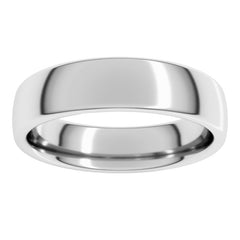 14K White Gold 5 mm Comfort-Fit European-Style Band Size 10.5