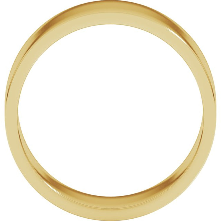 14K Yellow Gold 8 mm Flat Band Size 9.5