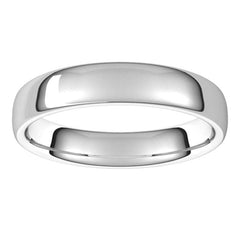 Sterling Silver 4.5 mm Comfort-Fit European-Style Band Size 10