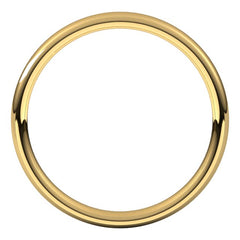 14K Yellow Gold 2.5 mm Comfort-Fit European-Style Band Size 7.5