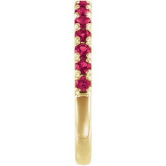 14K Yellow Gold Natural Ruby Stackable Ring