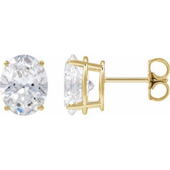 14K Yellow Gold 3/4 CTW Lab-Grown Diamond Earrings