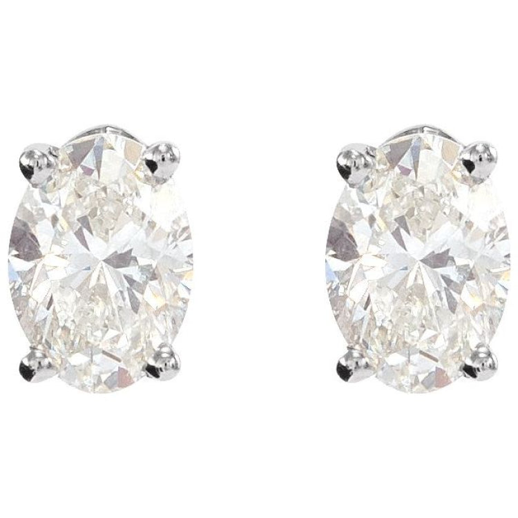 Sterling Silver 1 1/2 CTW Lab-Grown Diamond Earrings