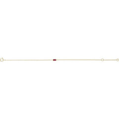 14K Yellow Gold Lab-Grown Ruby 6 1/2-7 1/2" Bracelet