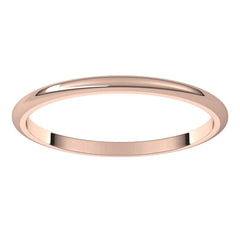14K Rose Gold 1.5 mm Half Round Band Size 2