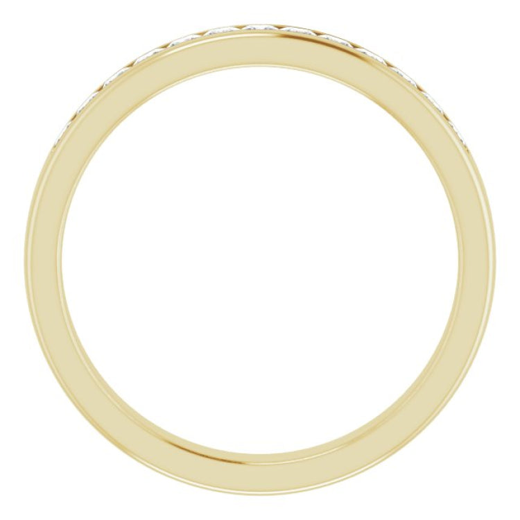 14K Yellow Gold 5/8 CTW Natural Diamond Band