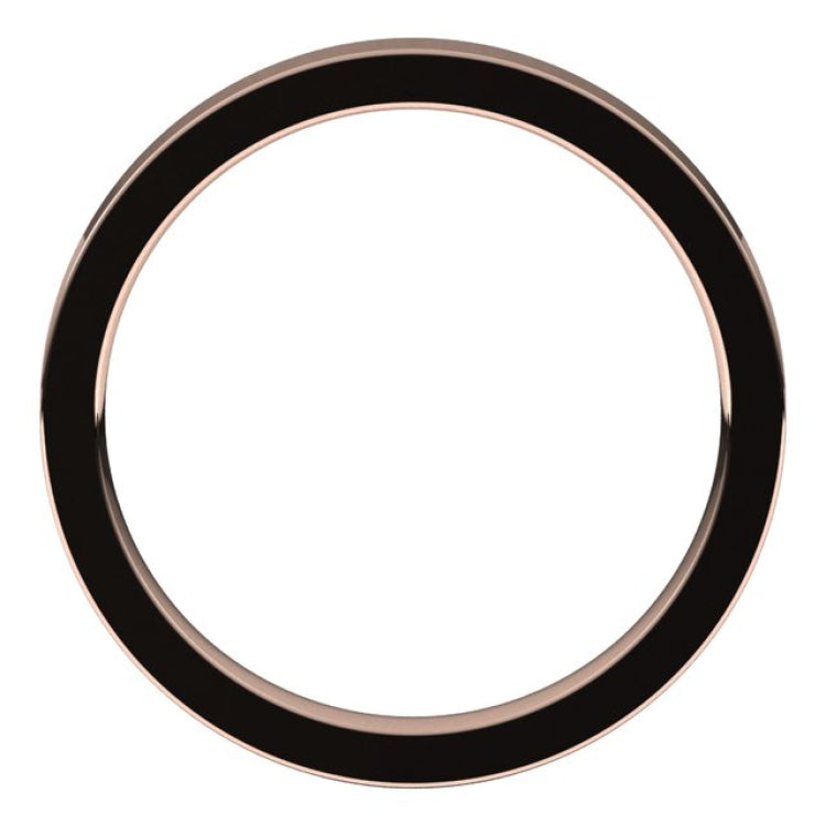 14K Rose Gold 2.5 mm Comfort-Fit Flat Band Size 7.5