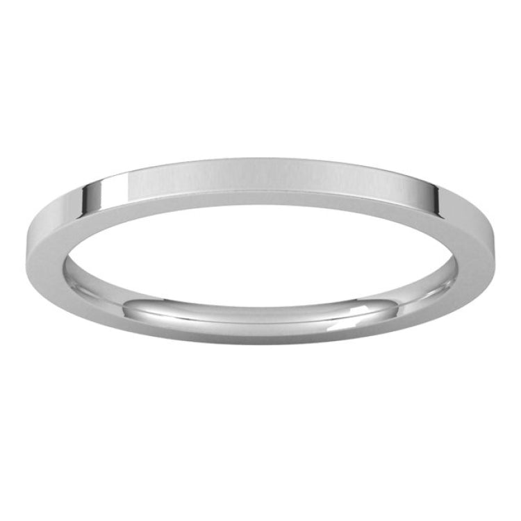 Sterling Silver 1.5 mm Comfort-Fit Flat Band Size 8