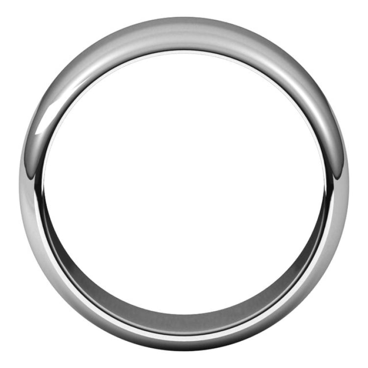 Sterling Silver 8 mm Half Round Band Size 16